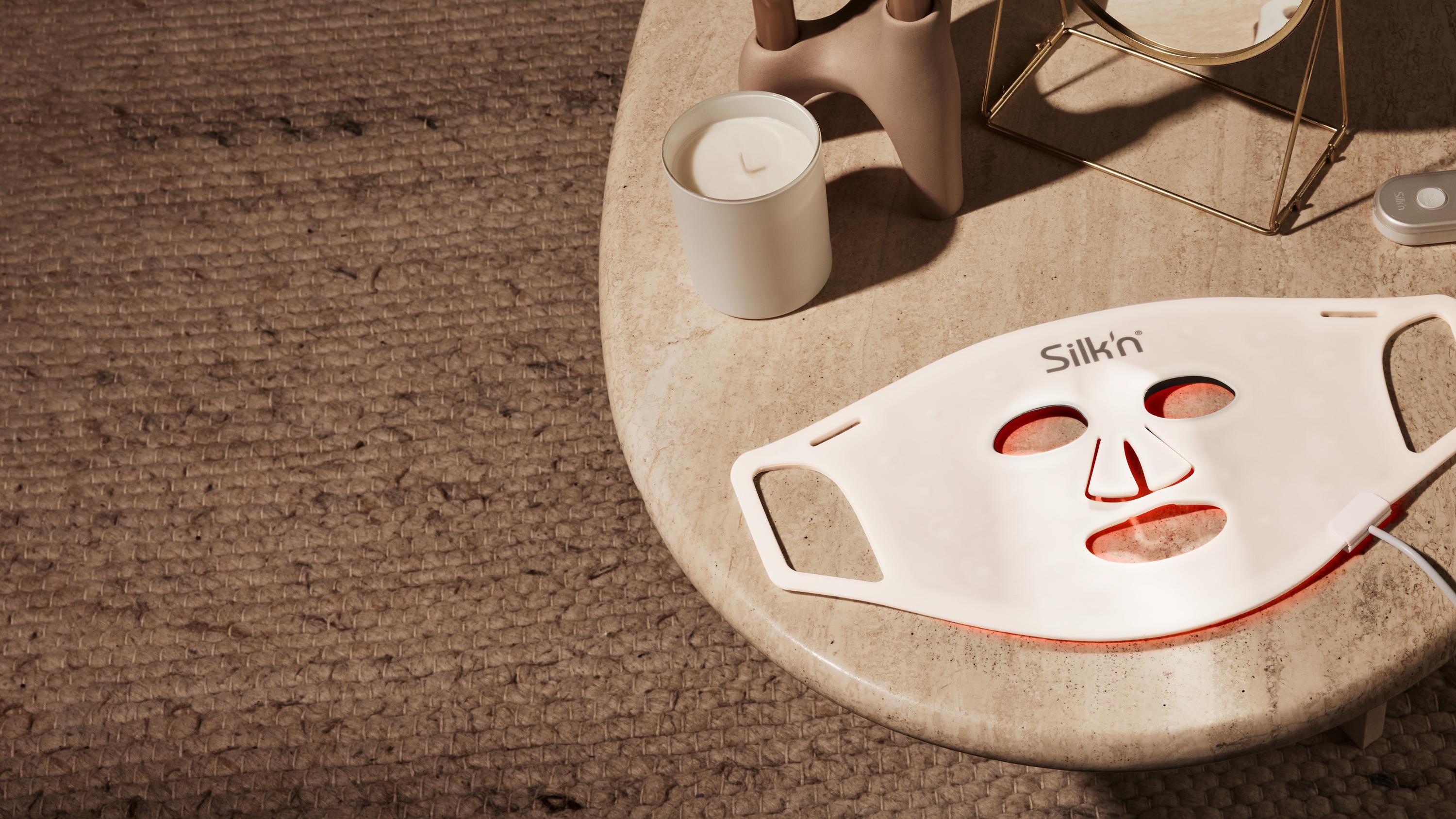 Silk'n LED EMS light therapy mask for facial lifting and skin tightening